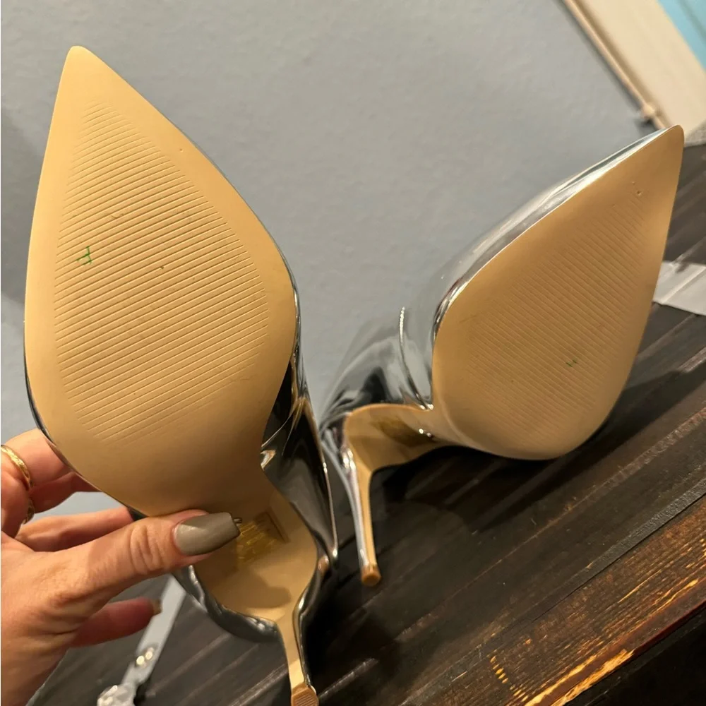 New ALDO Silver Metallic Heels - Picture 5 of 5